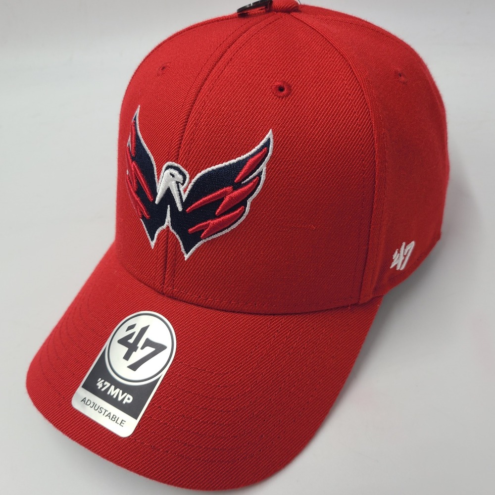 Washington Capitals Hat Adjustable 47 Brand MVP Red NHL Hockey Wool Blend Men